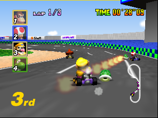 Mario Kart 64 (USA) In game screenshot
